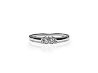 Ring Promesse Woman Venere in White Gold Diamante TRILOGY/0,09-14